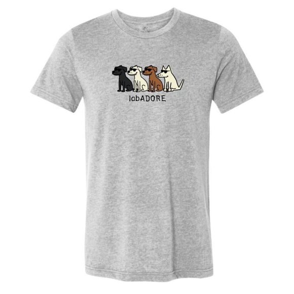LabADORE Unisex Heather Gray SM or MD Lightweight Crewneck Short Sleeve NWT - Picture 1 of 3